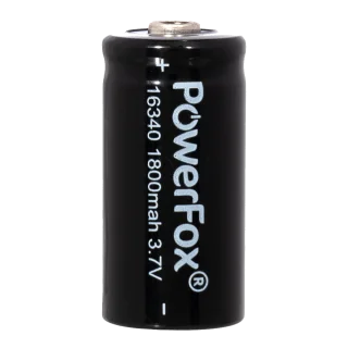 PowerFox batterie 16340 ricaricabili, 1800 mAh – foto del prodotto 2