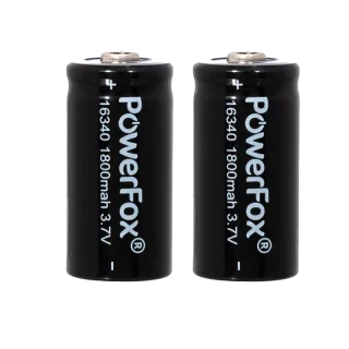 Due batterie ricaricabili PowerFox 16340 per laser ACE Pro Mini