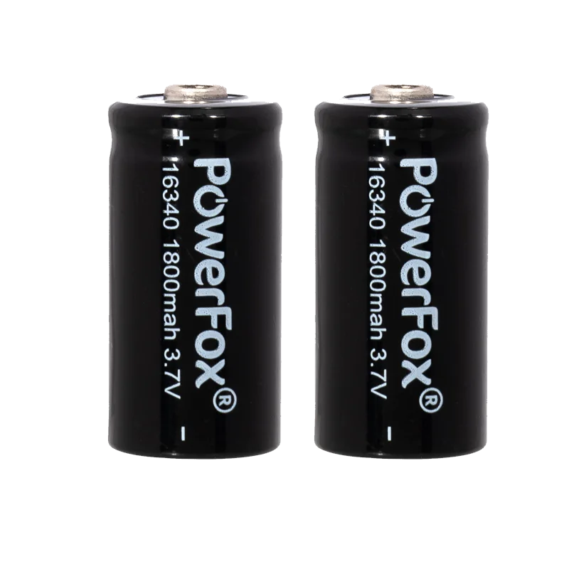 Due batterie ricaricabili PowerFox 16340 per laser ACE Pro Mini